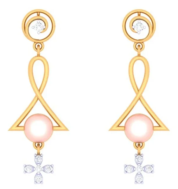 Accurately Crafted Diamond Gold Jhumka