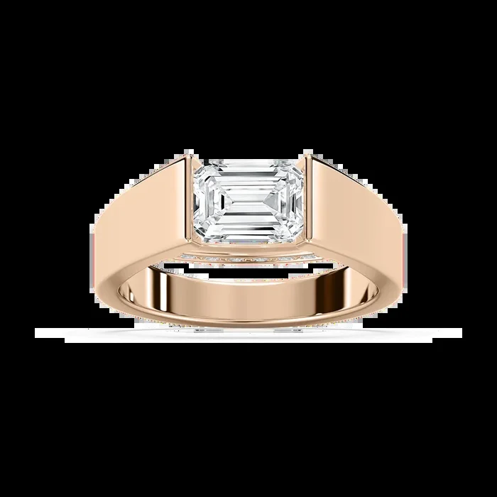 Alina Emerald Tension Set Engagement Ring