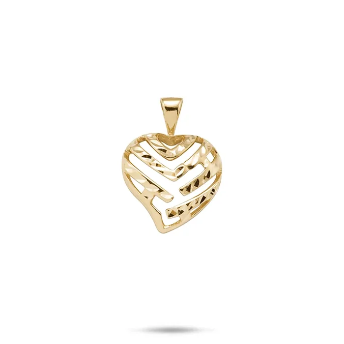Aloha Heart Pendant in Gold – 15mm
