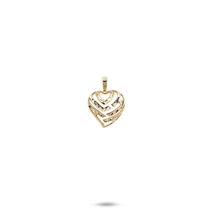 Aloha Heart Pendant in Gold – 9mm
