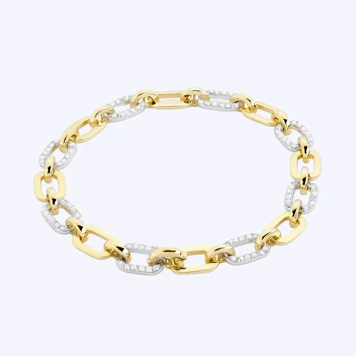 Alternating Diamond Link Bracelet
