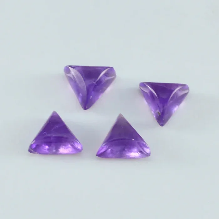 Amethyst 10PC Tiny 5×5 MM Triangle Cabochon Purple Genuine semi Precious Loose Gemstones