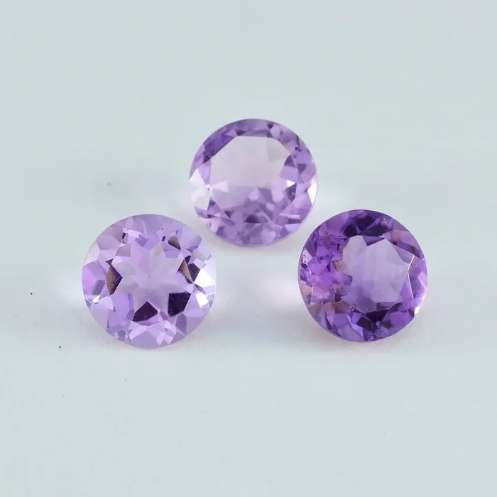 Amethyst 1PC Chunky 14×14 MM Round Faceted Purple Genuine Semi Precious Loose Gemstones