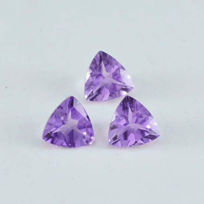 Amethyst 1PC Chunky 15×15 MM Triangle Faceted Purple Superior Semi Precious Gems