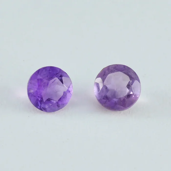 Amethyst 1PC Large 10×10 MM Round Faceted Purple Shine Semi Precious Loose Gemstones
