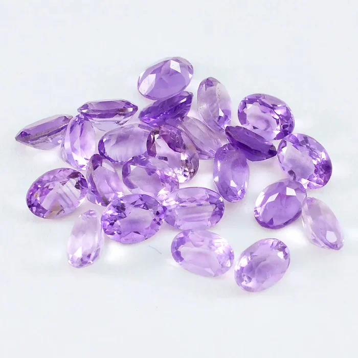 Amethyst 1PC Large 8×12 MM Oval Faceted Purple High-Quality Semi Precious Loose Gems