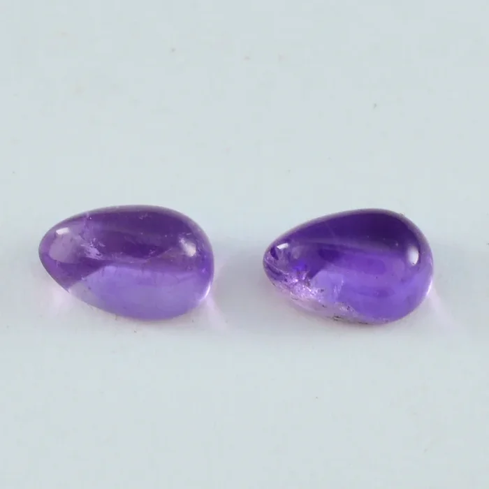 Amethyst 1PC Small 6×9 MM Pear Cabochon Purple Lustrous semi Precious Semi Precious Gemstone