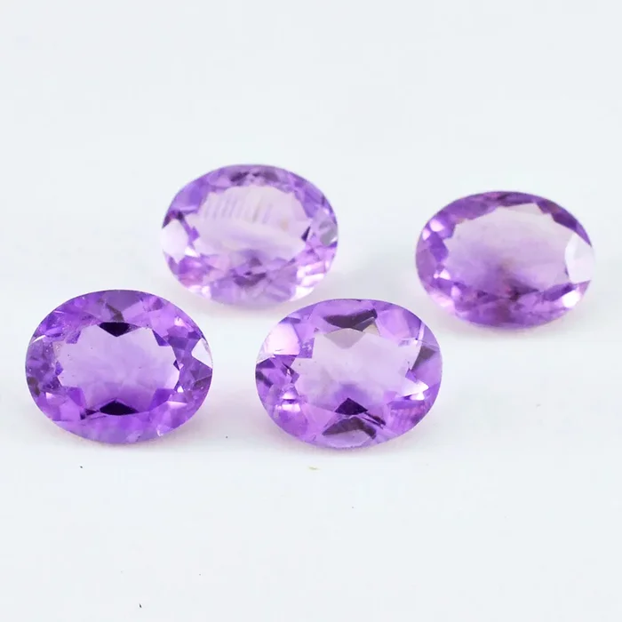 Amethyst 1PC Tiny 4×6 MM Oval Faceted Purple Brilliant Semi Precious Loose Gems