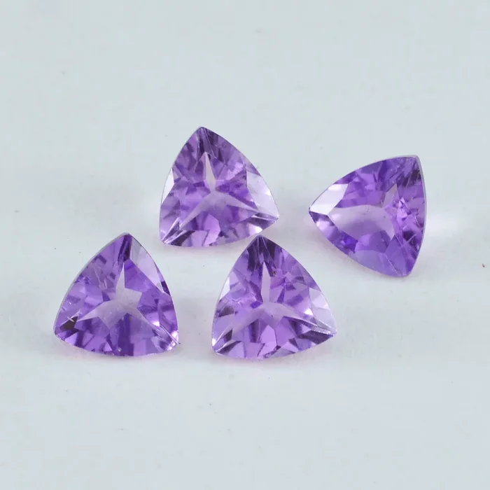 Amethyst 1PC Tiny 5×5 MM Triangle Faceted Purple Sparkling Semi Precious Loose Gemstone