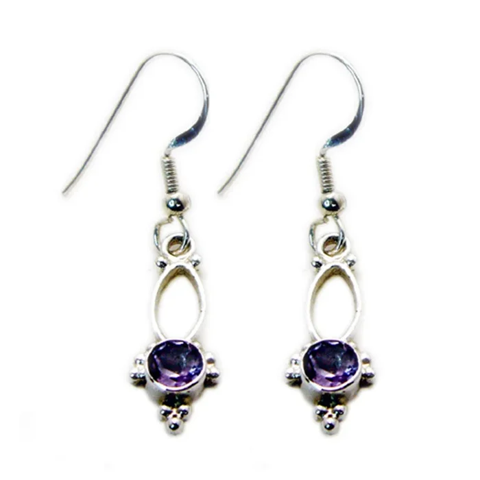 Amethyst African Clara multiple Dangle Purple 92.5 Silver Earring