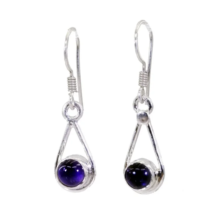 Amethyst American Hye-jin multiple Dangle Purple 925 Silver Earring