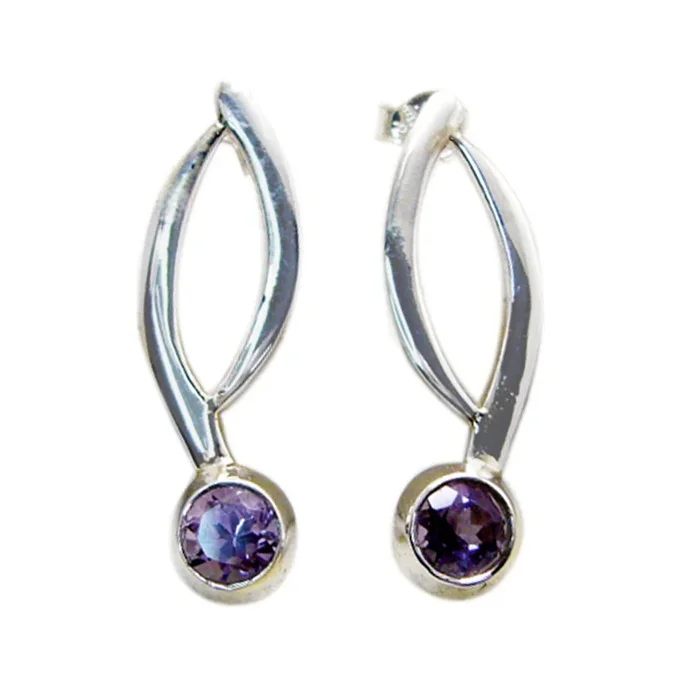 Amethyst Australian Camila multiple Stud Purple 925 Sterling Silver Earring