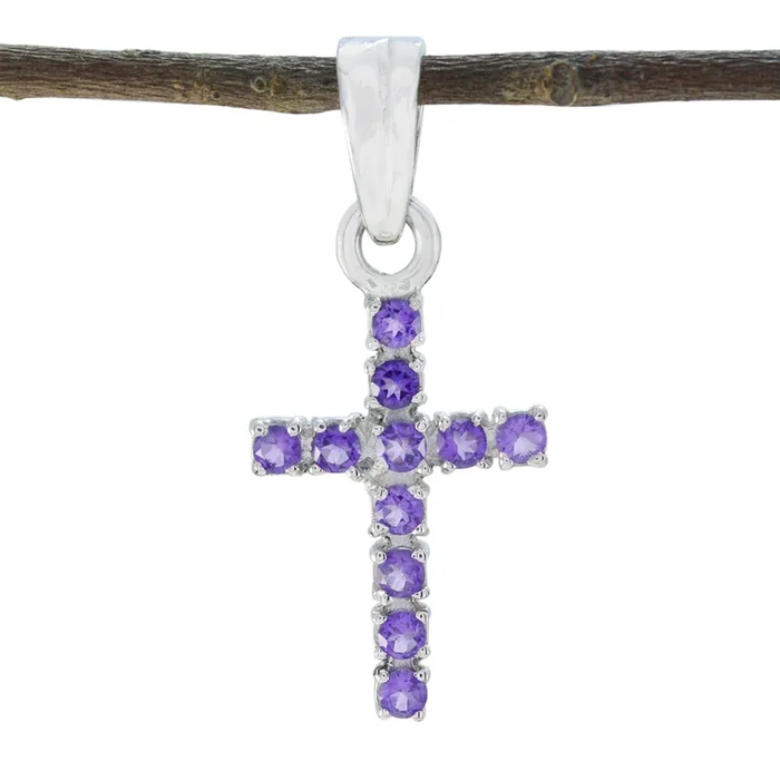 Amethyst Delicate Latin American 92.5 Silver multiple Autumn Love Purple Pendant Jewellery