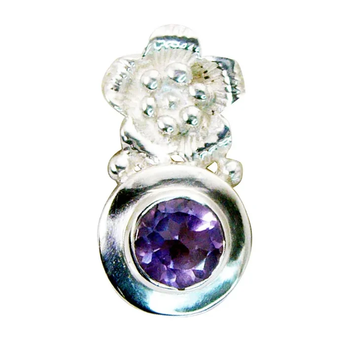 Amethyst Featherlight German Sterling Silver Solitaire Constanza Graceful Purple Pendant Jewellery