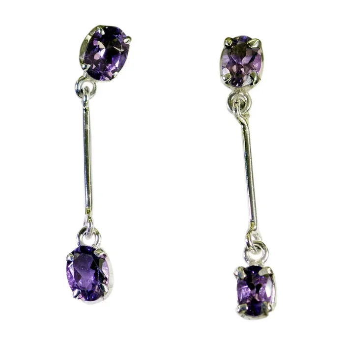 Amethyst German Noelia multiple Stud Purple 925 Silver Earring