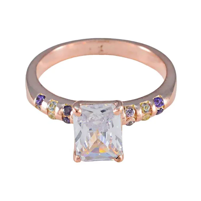 Amethyst Halo Korean Silver Purple Gemstone Whisper-thin wedding Ring Jewelry