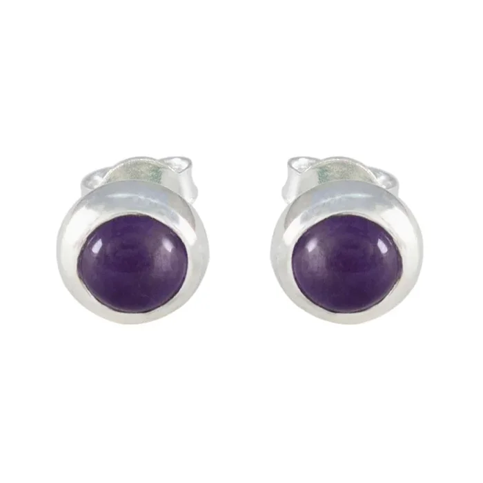 Amethyst Japanese Clara Solitaire Dangle Purple 92.5 Silver Earring