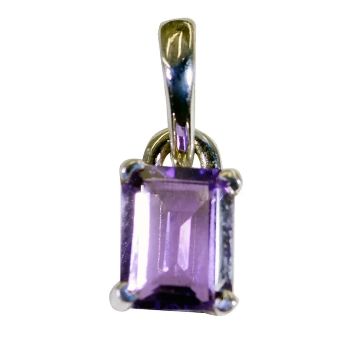 Amethyst Slim Spanish 92.5 Silver Solitaire Marie Fairytale Purple Pendant Jewellery