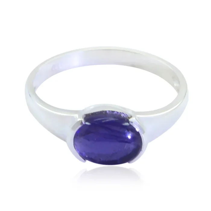 Amethyst Solitaire American Sterling Silver Purple Gemstone Delicate Sophisticated Ring Jewellery