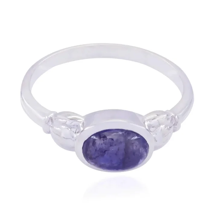 Amethyst Solitaire Korean 925 Sterling Silver Purple Gemstone Whisper-thin Modern Ring Jewellery