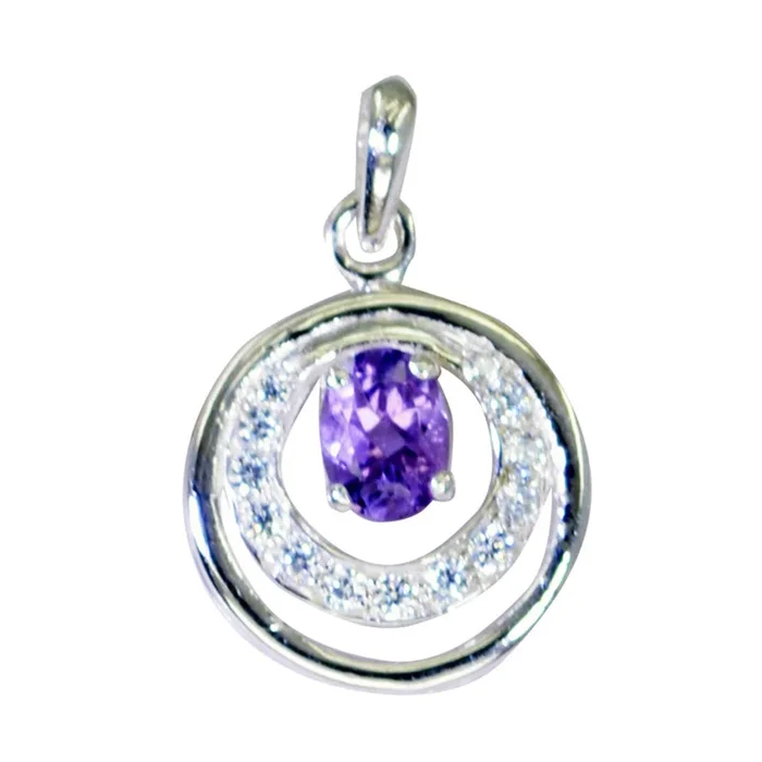 Amethyst Tiny Indian Silver multiple Meera Glamorous Purple Pendant Jewelry