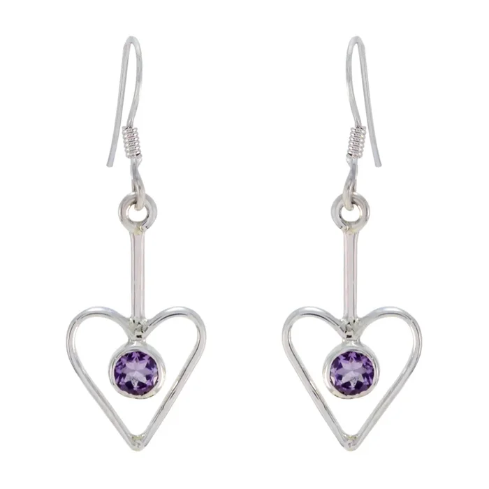 Amethyst Turkish Autumn multiple Dangle Purple 925 Silver Earring