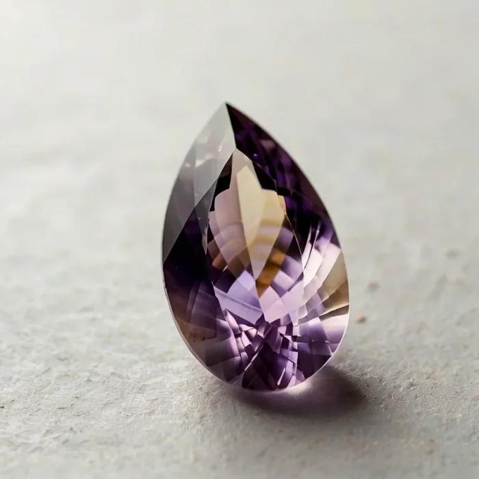 Ametrine 1PC Chunky 12×16 MM Pear Faceted Multicolor High-Quality Semi Precious Loose Gems