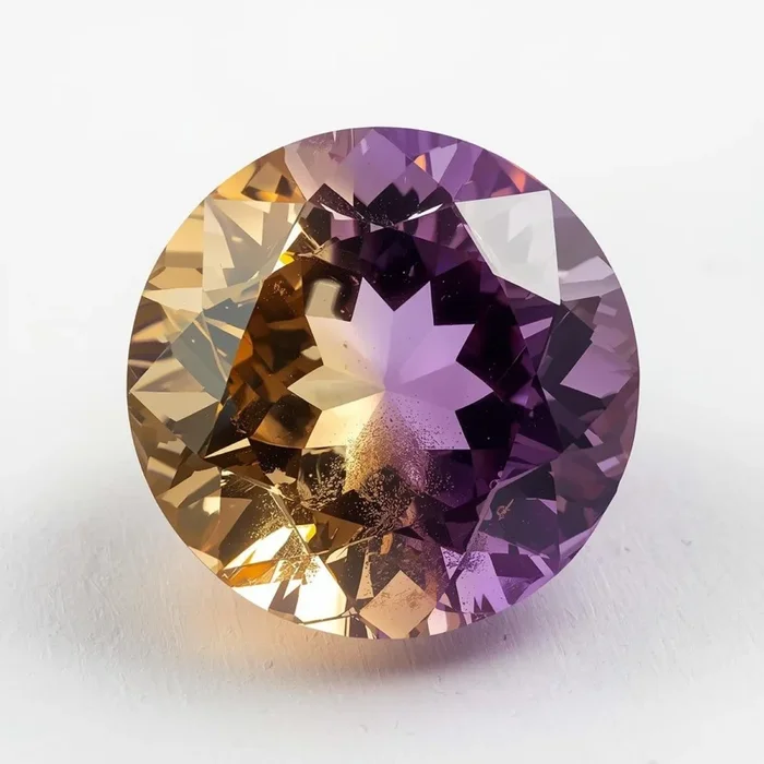 Ametrine 1PC Chunky 16×16 MM Round Faceted Multicolor Pure Semi Precious Loose Gemstones