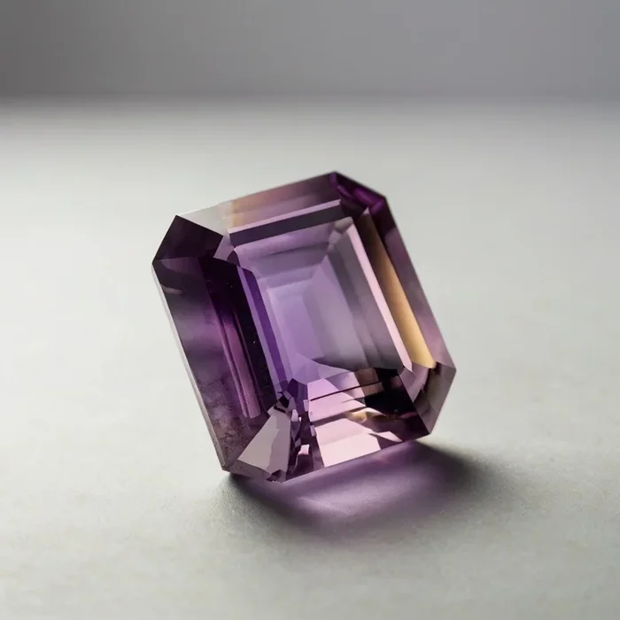 Ametrine 1PC Small 7×9 MM Emerald Faceted Multicolor Superior Semi Precious Gems