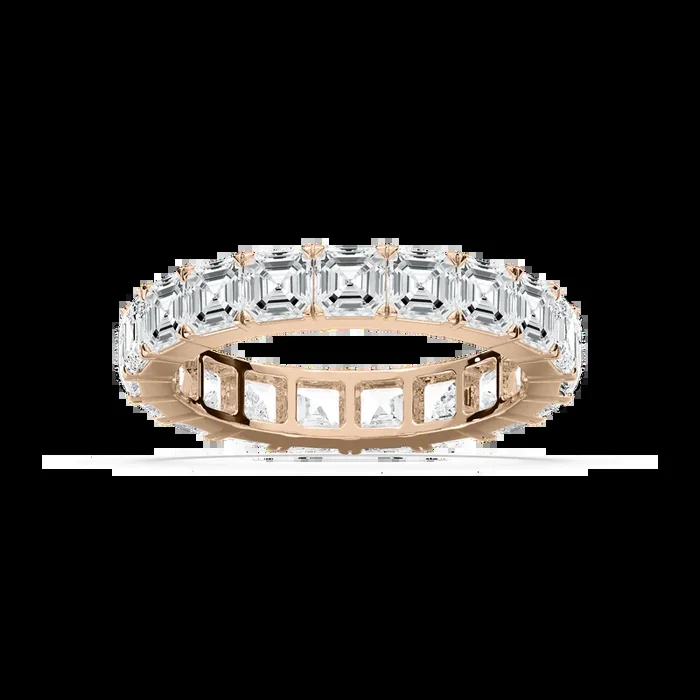 Ananya 4 ⅜ ctw Asscher Lab Grown Diamond Prong Set Eternity Band