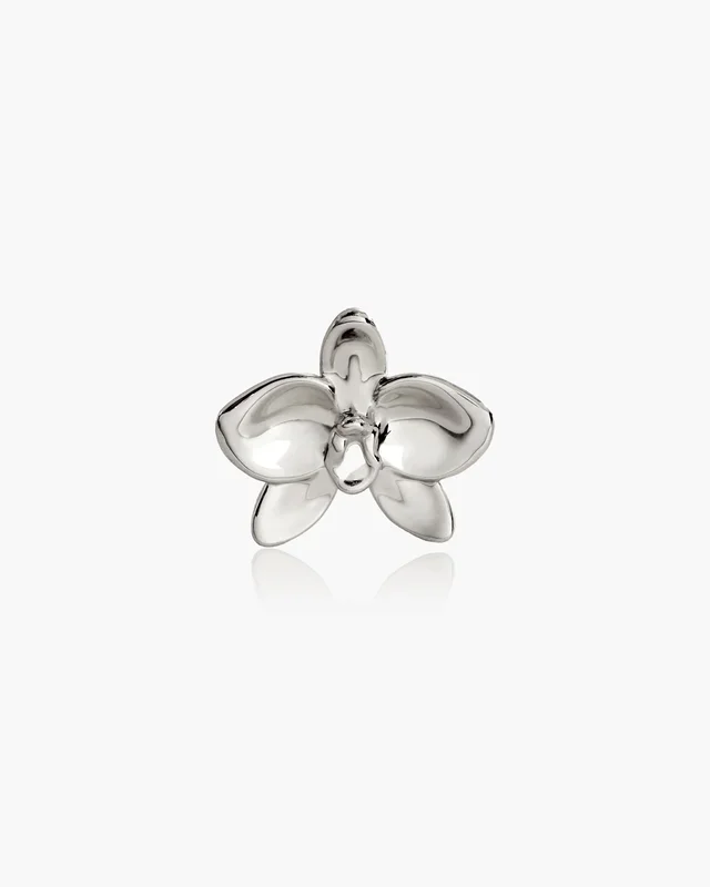 Anello Orchidea in Argento