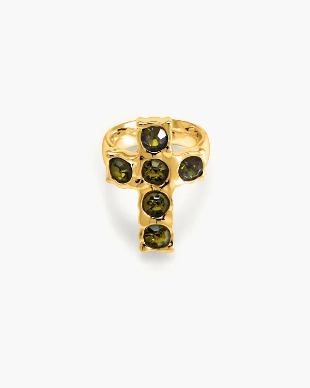 Anello Rebel Cross in Oro