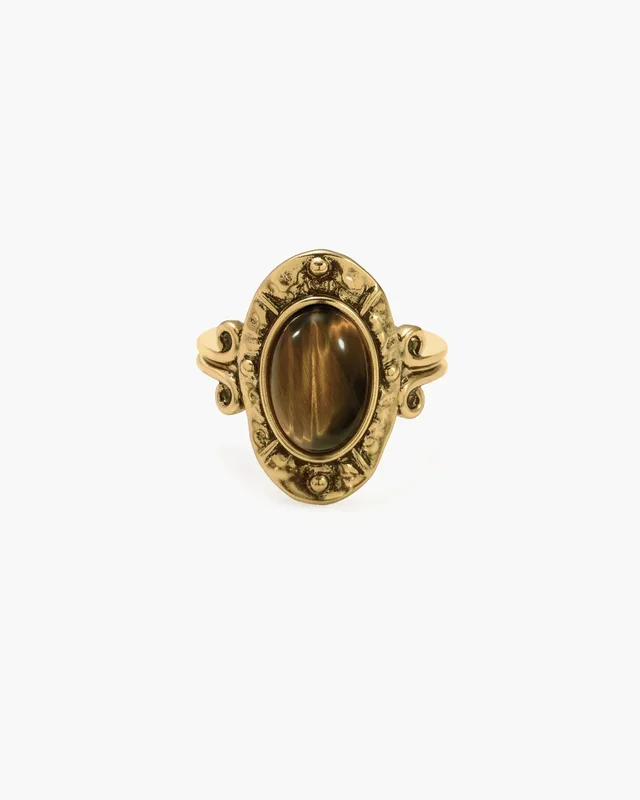Anello Savannah in Occhio di Tigre