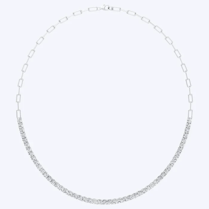 Angelina Tennis and Paperclip Necklace