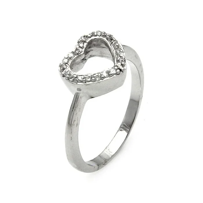 Anillo de plata 925 con circonitas chapadas en rodio – STR00172