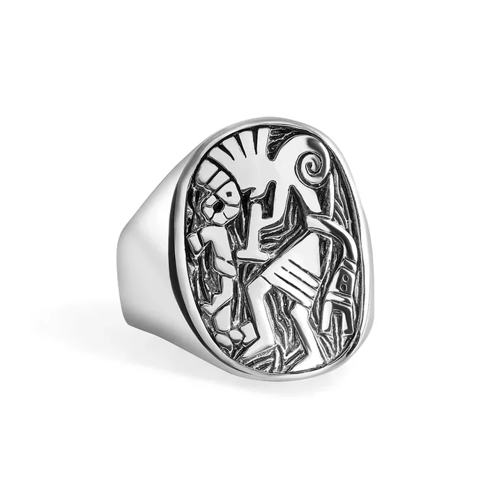 Anillo de plata 925 con cúpula cuadrada de alto pulido – CR00737