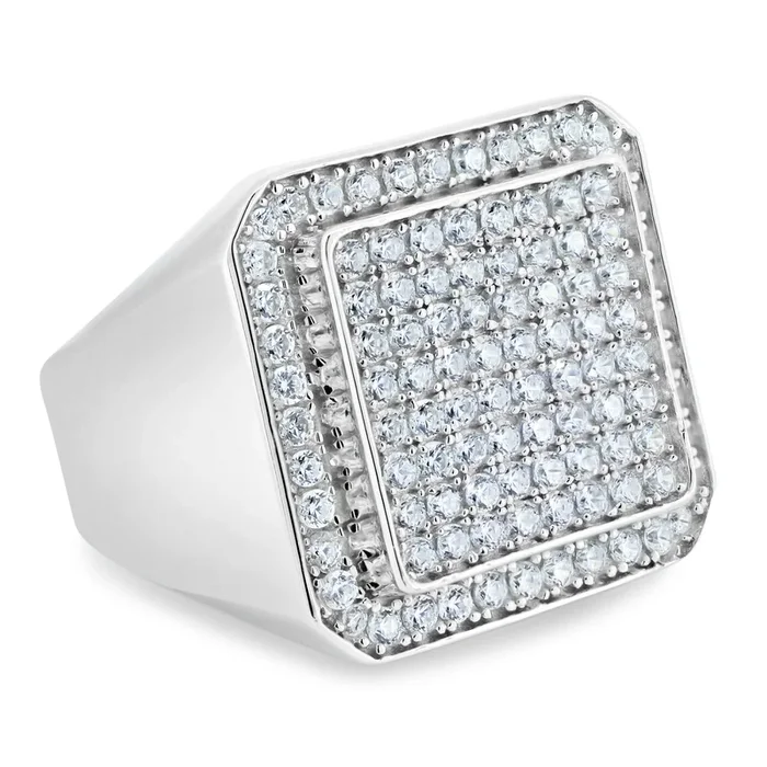 Anillo de plata de ley 925 rodiada con circonitas incrustadas – GMR00350