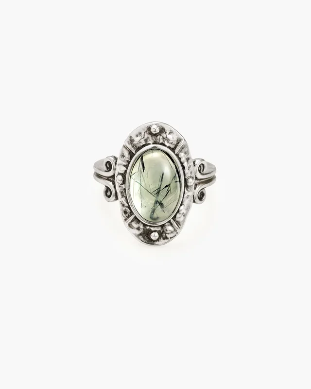 Anillo Mosswood de Prehnita