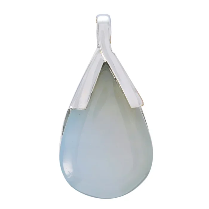 Aqua Chalcedony Mid-weight Latin American 925 Silver Solitaire Genesis propsel Blue Pendant Jewelry