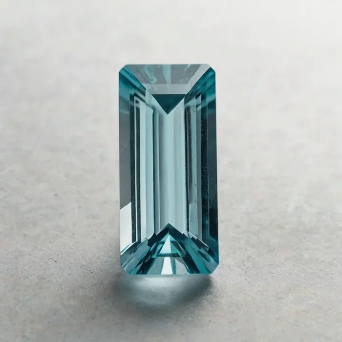 Aquamarine 10PC Tiny 2.5×5 MM Baguette Faceted Blue Luster Semi Precious Loose Gemstones