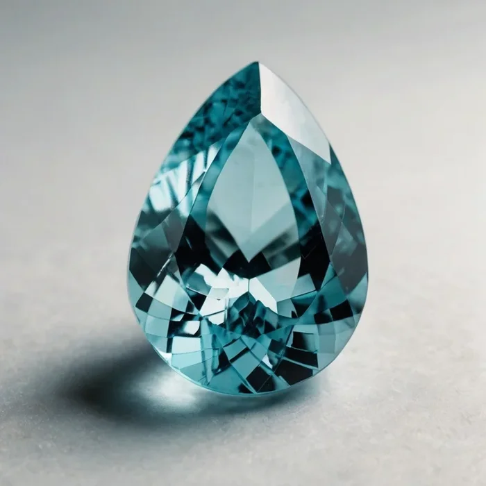 Aquamarine 1PC Chunky 12×16 MM Pear Faceted Blue Natural Semi Precious Gems