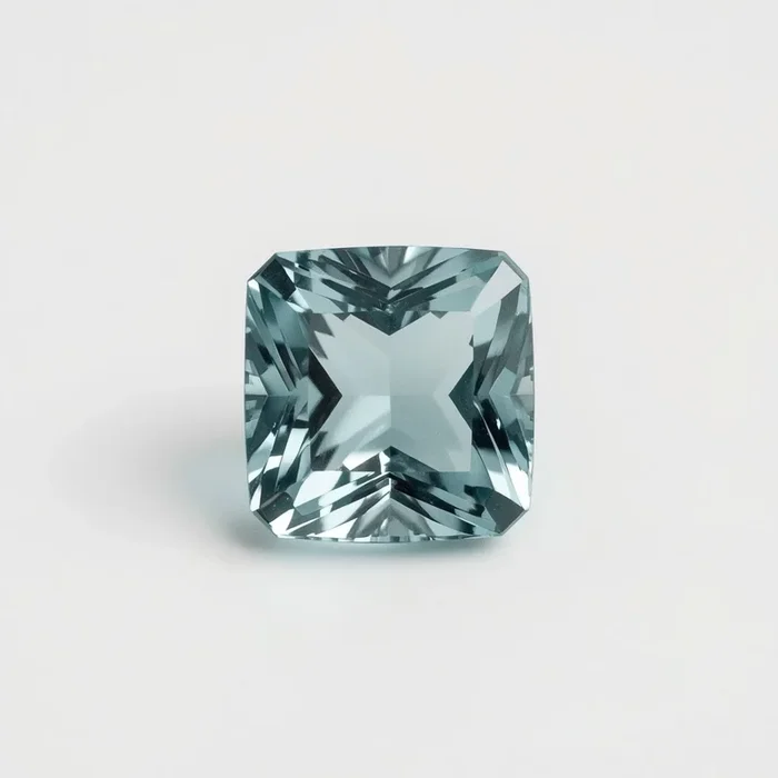 Aquamarine 1PC Chunky 15×15 MM Square Faceted Blue Superior Semi Precious Gems