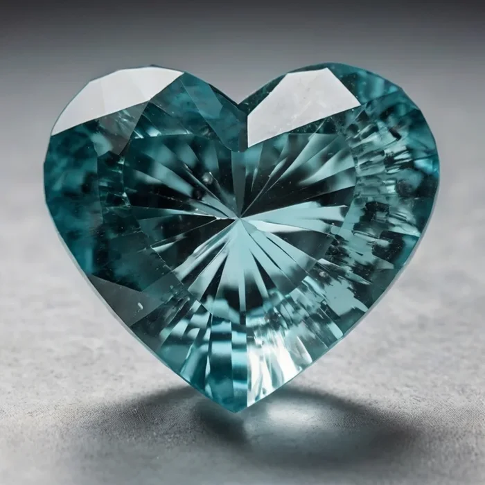 Aquamarine 1PC Large 10×10 MM Heart Faceted Blue Shine Semi Precious Loose Gemstones