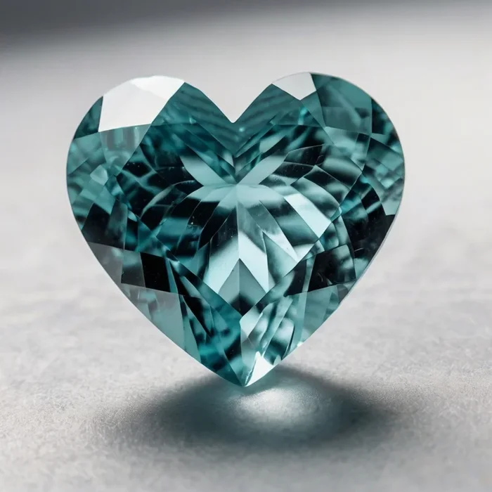 Aquamarine 1PC Large 11×11 MM Heart Faceted Blue Fine Semi Precious Gems