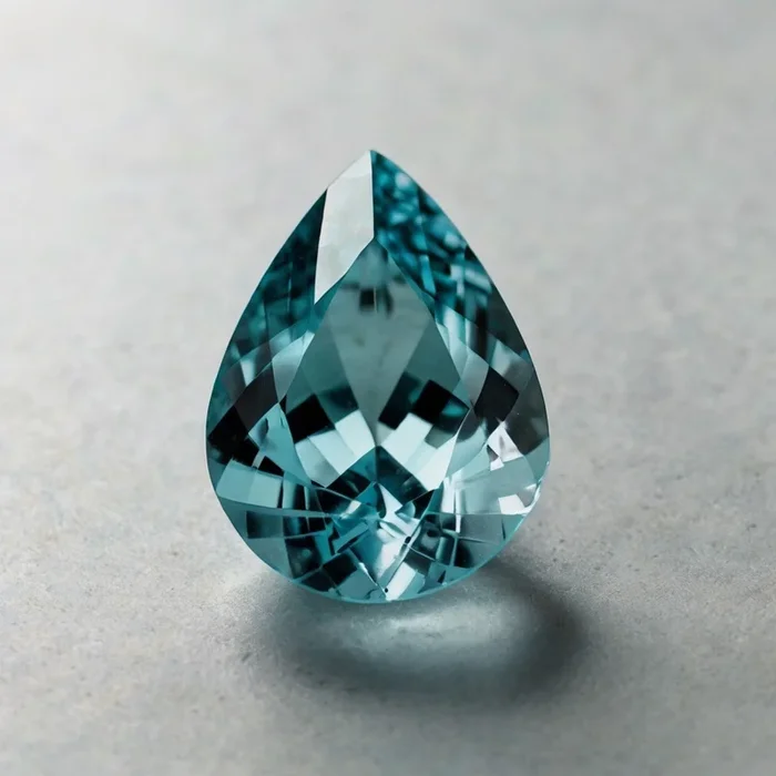 Aquamarine 1PC Small 6×8 MM Pear Faceted Blue Brilliant Semi Precious Loose Gemstones