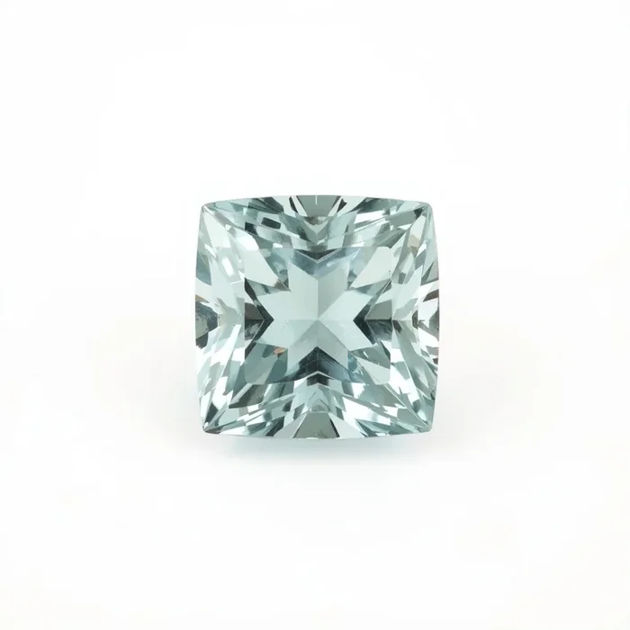 Aquamarine 1PC Small 8×8 MM Square Faceted Blue Luster Semi Precious Loose Gems
