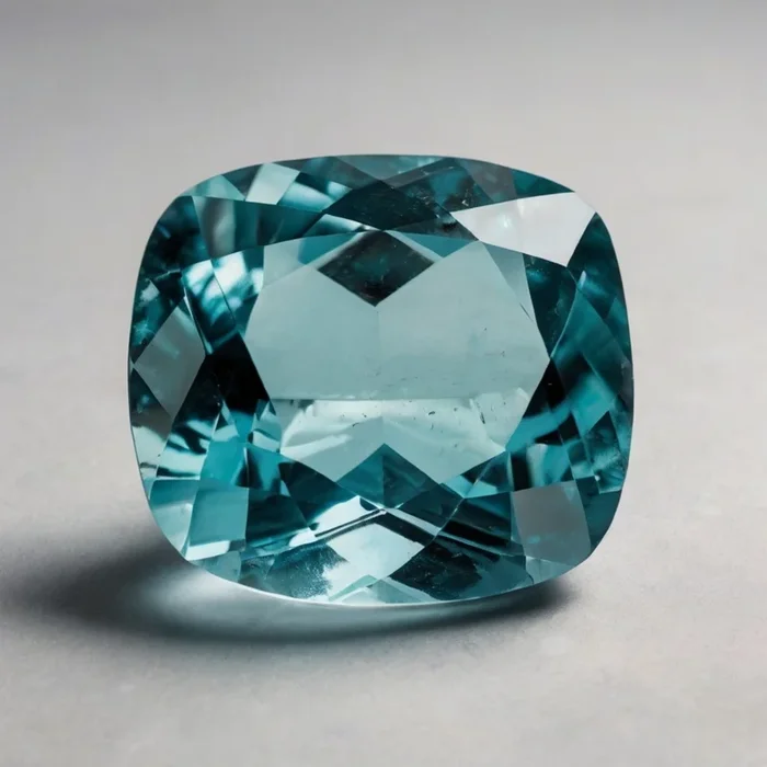 Aquamarine 1PC Tiny 6×6 MM Cushion Faceted Blue Polished Semi Precious Loose Gemstones