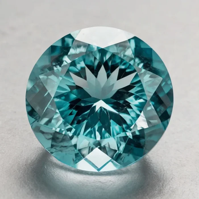 Aquamarine 1PC Tiny 6×6 MM Round Faceted Blue Polished Semi Precious Loose Gemstones