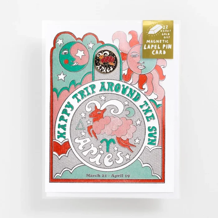 Aries – Lapel Pin Card