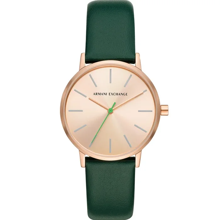 Armani Exchange AX5577 Lola Green Leather Womens Watch
